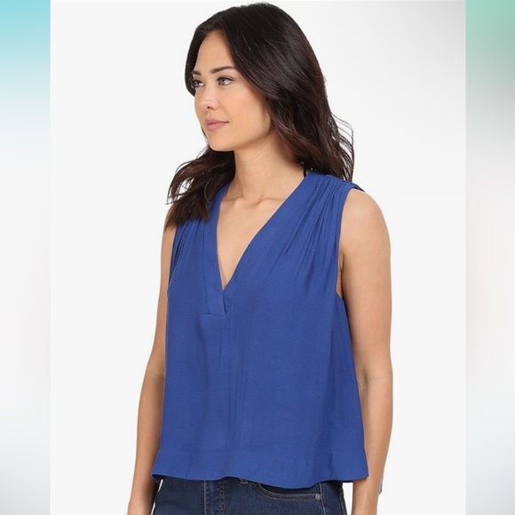 Free People Darcy Cobalt Blue Sleeveless Top Size Large - Picture 2 of 8